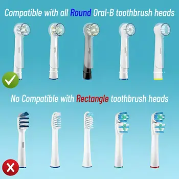 8 ks/3 ks kryt hlavy elektrického zubního kartáčku proti prachu kryt ochranný obal/krytka vhodný pro Braunoral Oralby b 10 nejlepší prodej Hlavice zubního kartáčku Oral-B - №10