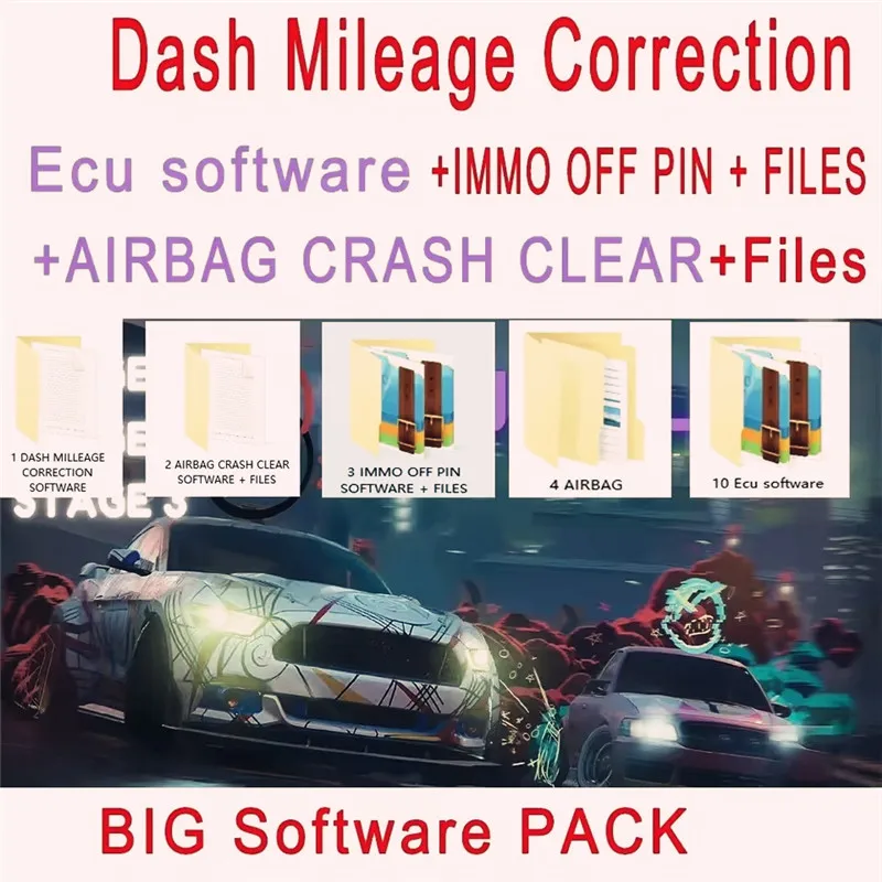 

IMMO OFF FILE PACKAGE Immo Airbag DASH MILLEAGE CORRECTION + AIRBAG CRASH CLEAR + IMMO OFF + DASH + IMMO SOFTWARES / TOTAL 32GB
