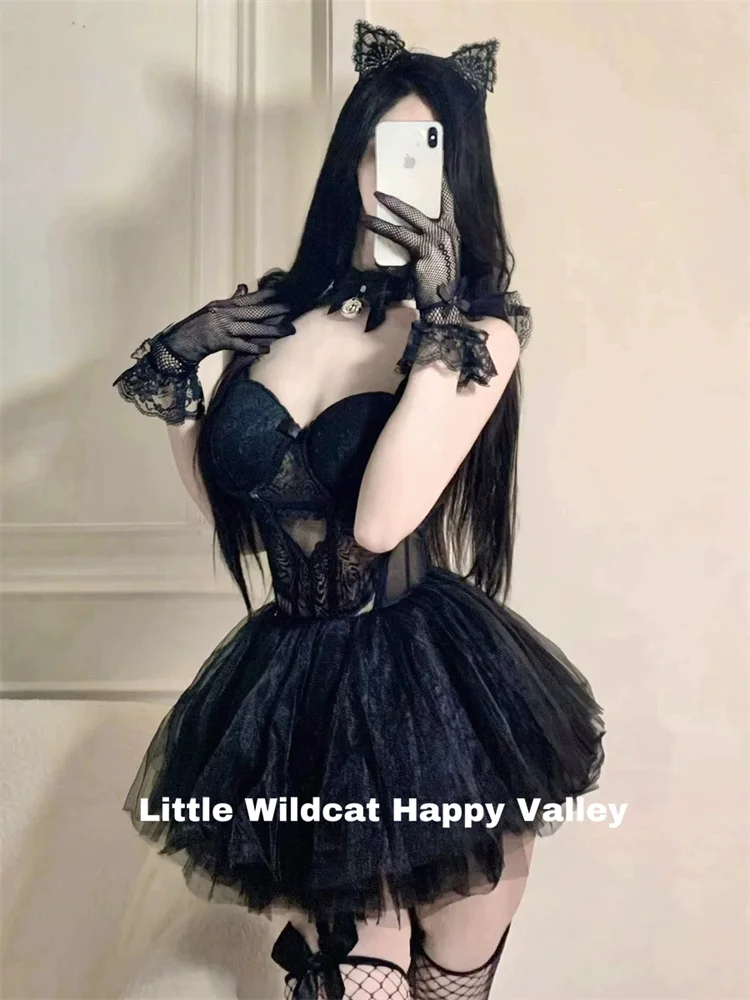 لوليتا خادمة تأثيري موحدة للنساء ، فستان بيبي دول ، ملابس داخلية ساخنة ، لعب الأدوار المثيرة ، Catsuit مثير ، ازياء عيد الميلاد ، بالإضافة إلى الملابس الداخلية