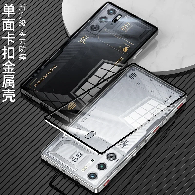 

Case For RedMagic 9 Pro+ Aluminium Alloy Metal Frame Tempered Glass Camera Protection Cover For Red Magic 9 Pro Plus Shockproof