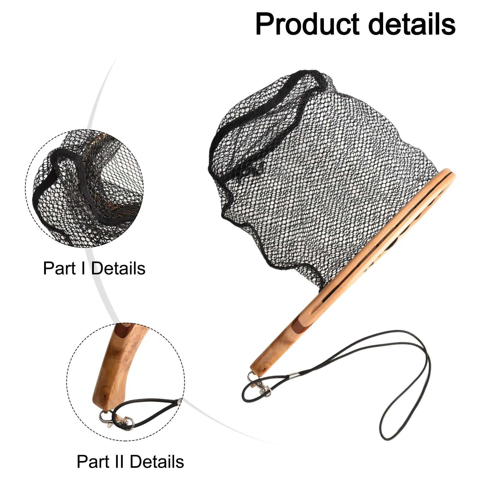 

Release Net Fly Fishing Net Stream Fishing Net Functional Landing Catch Wood+plastic For Stream Fishing 35*17*25cm