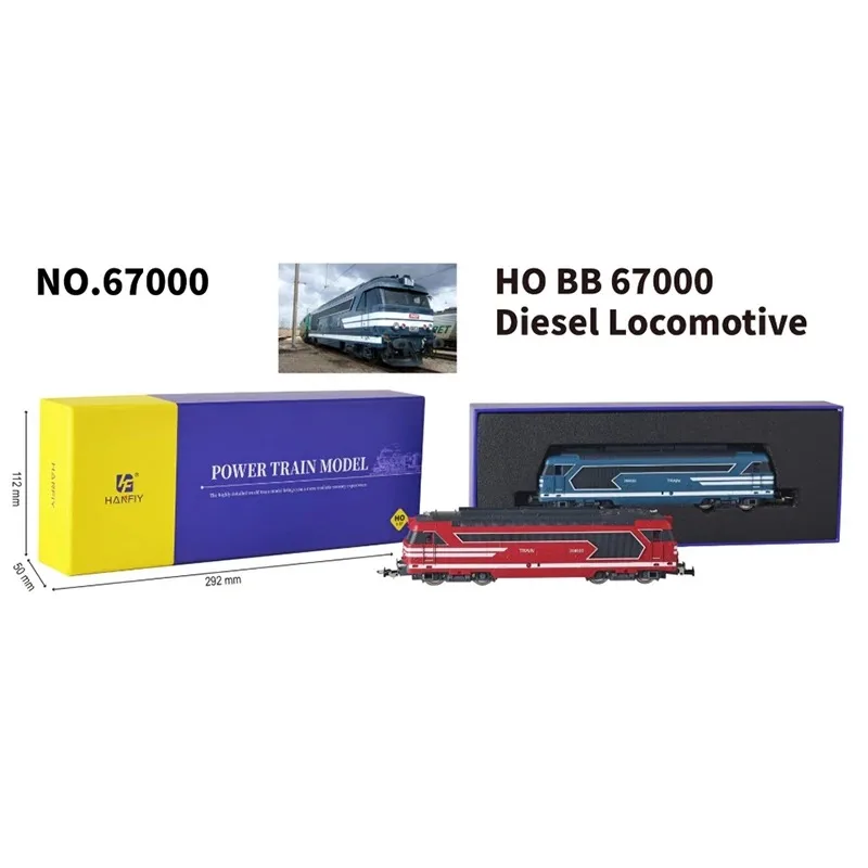 HO Scale HF 1:87 67000 Power Diesel Locomotive Toy Train Model With Power Classics Adult Souvenir Gift Hobby & Toys