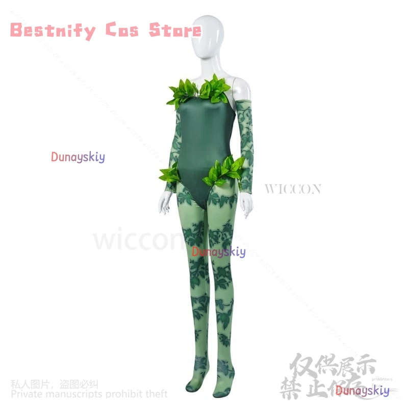 CosplayPamela Lillian Isley Poisonn Anime Cosplay Ivyy Costume Sexy Green Jumpsuit Bodysuit Bikini Jirai Kei Girls Woman Wig 코스프