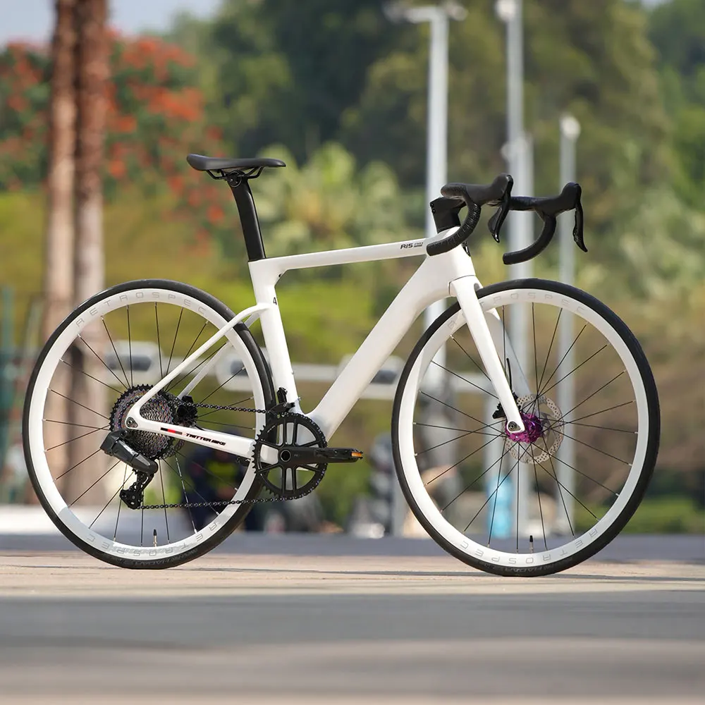 TWITTER Carbon Fiber Road Bike Electronic Shifting, 13Speed Internal Cable Routing Unisex Competition-Grade Bicycle