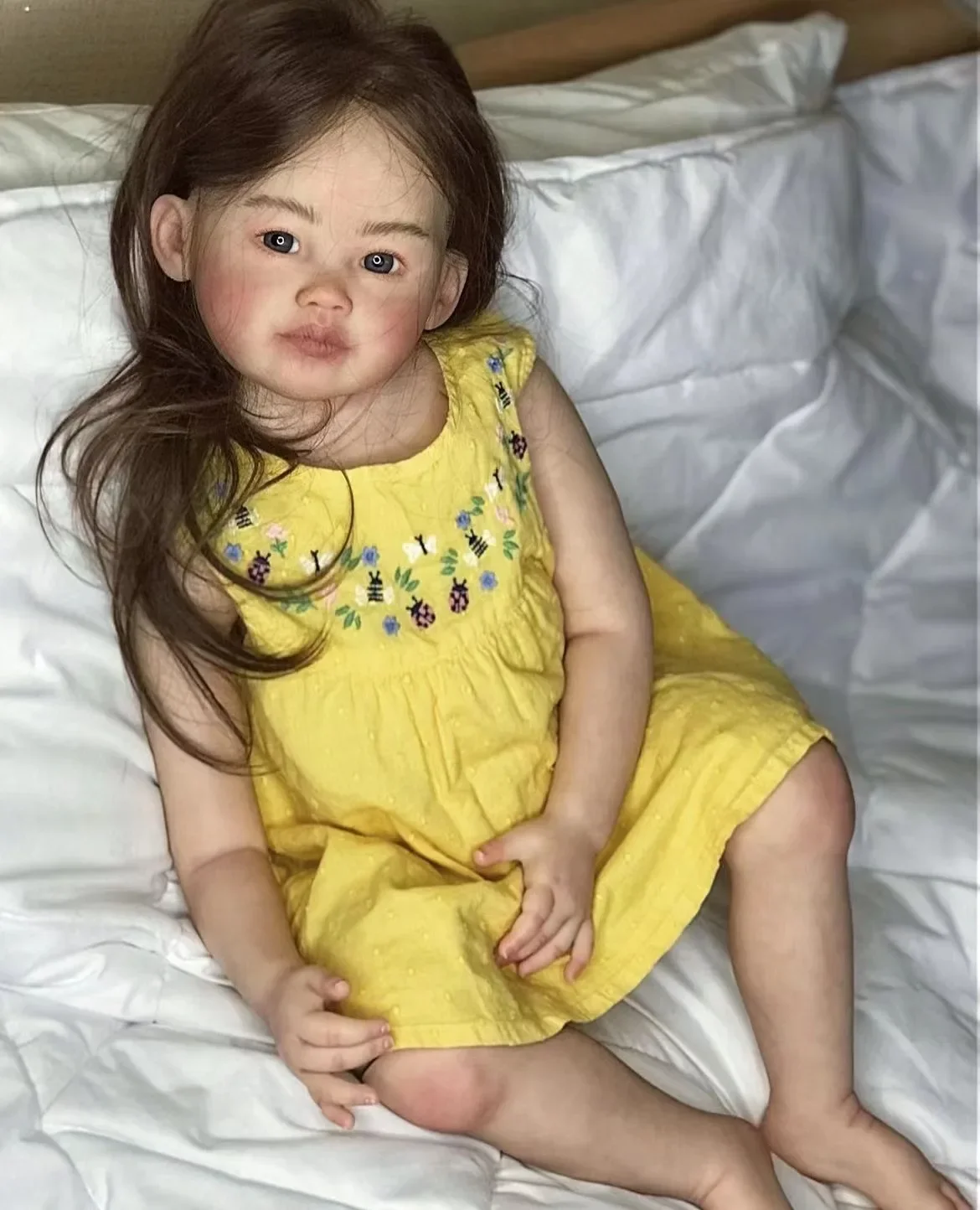 DLS Customized Limited Supply 32inch Reborn Baby Leonie With Hand-Rooted Same Hair Already Finished Doll Birthday Gift