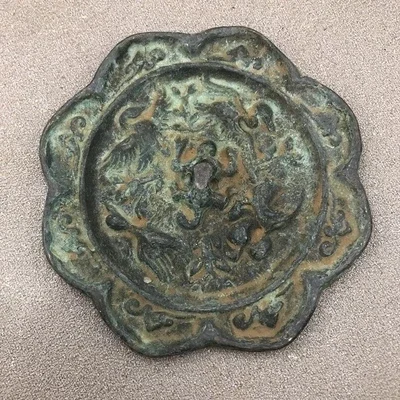 

Antique dragon turtle bronze mirror decoration