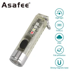 Amanfire S11 EDC Mini Torch UV Light Keycahin Flashlight Pet Urine Stains Rechargeable 11 Mode Lamp
