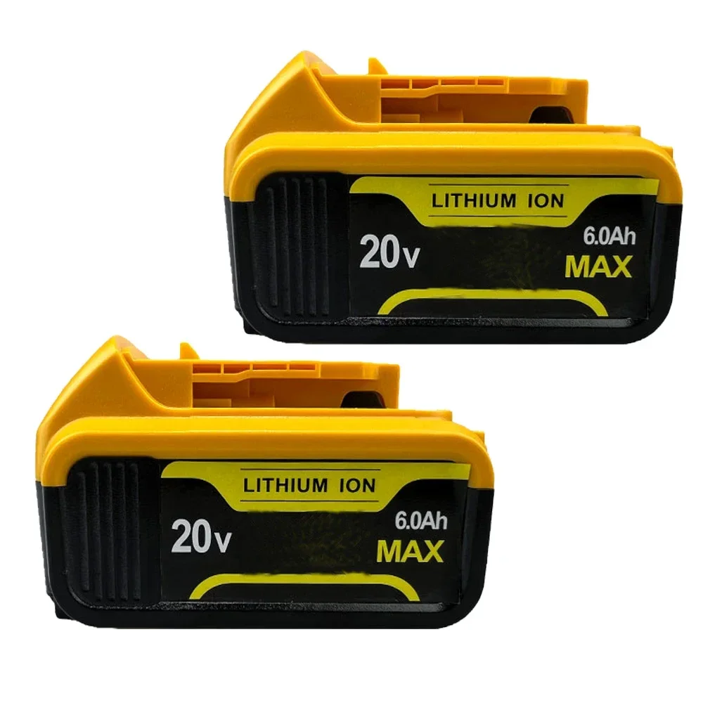 Imagem -05 - Bateria de Ferramentas Elétricas para Dewalt 6000mah 20v Dcb180 Dcb181 Dcb182 Dcb201 Dcb2012 Dcb200 Dcb200-2 Dcb204-2