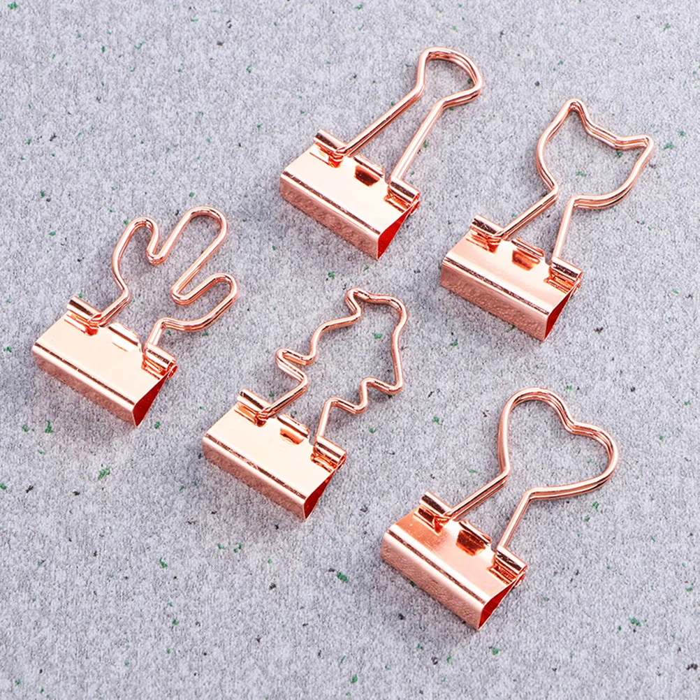 

10 Pcs Metal Binder Clips Strong Hold Office Supplies Paper Organizer for Students Teachers Document Management