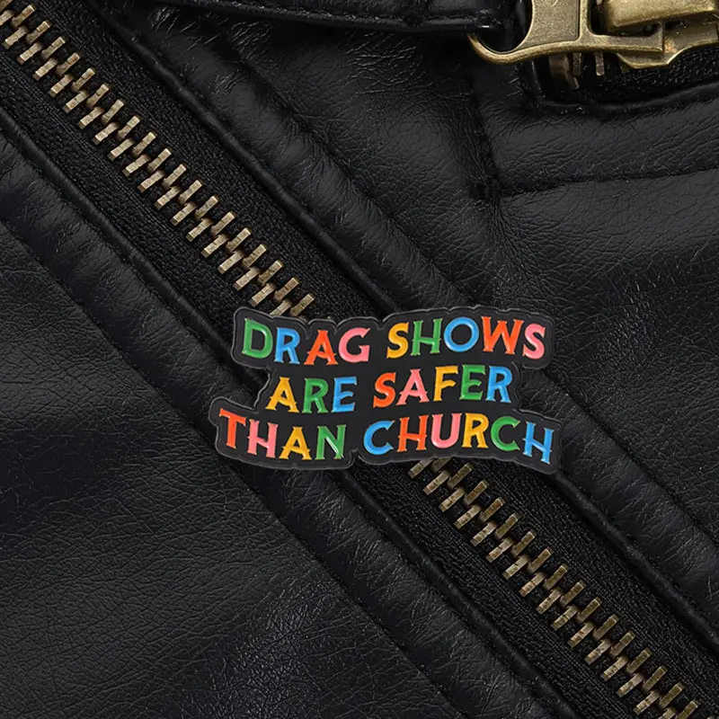 Individuality Text Enamel Pin Bright Color Slogan Word Brooch Alloy Accessory For Bag Jacket Decor For Youth Aesthetic Matching