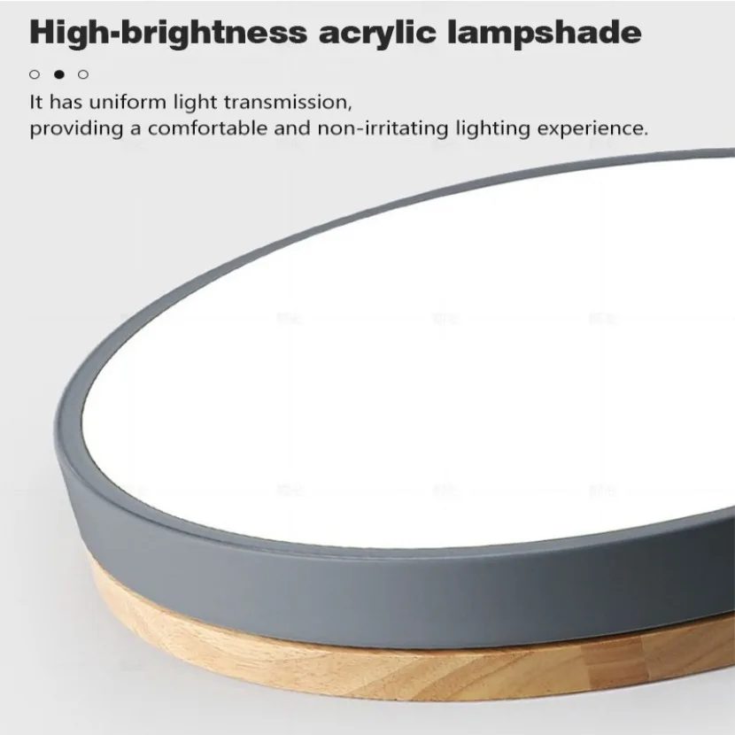 Nordic redondo macaron luz de teto madeira varanda sala estar quarto das crianças luzes led para sala decoração casa lâmpada do teto