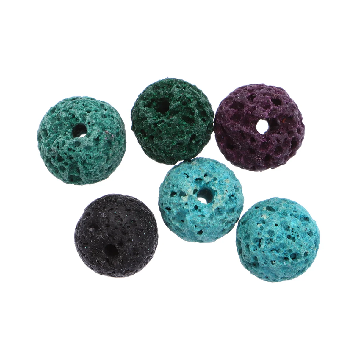 

200Pcs Artificial Volcanic Stone Round Spacer Beads for Jewelry Making DIY Beading Beads Accessories