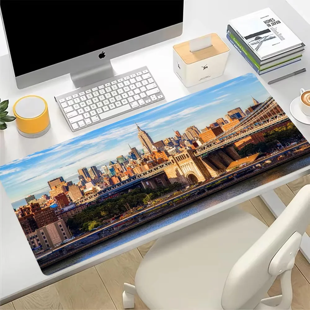 

New York City Large Mouse Pad Gaming Mousepad PC Gamer Computer Office Mouse Mat Silicone Keyboard Mat Desk Pad Laptop Mausepad