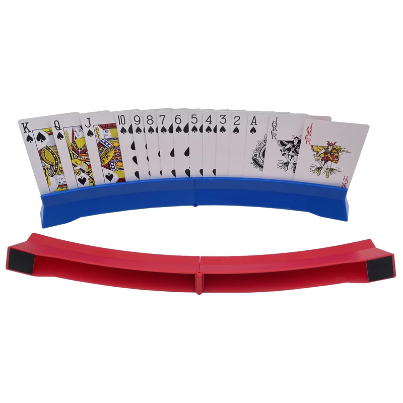 Nuevo Juego de póker plegable portátil, Base de soportes, naipes perezosos, soporte creativo, Clip para naipes, organiza juego de mesa fácil