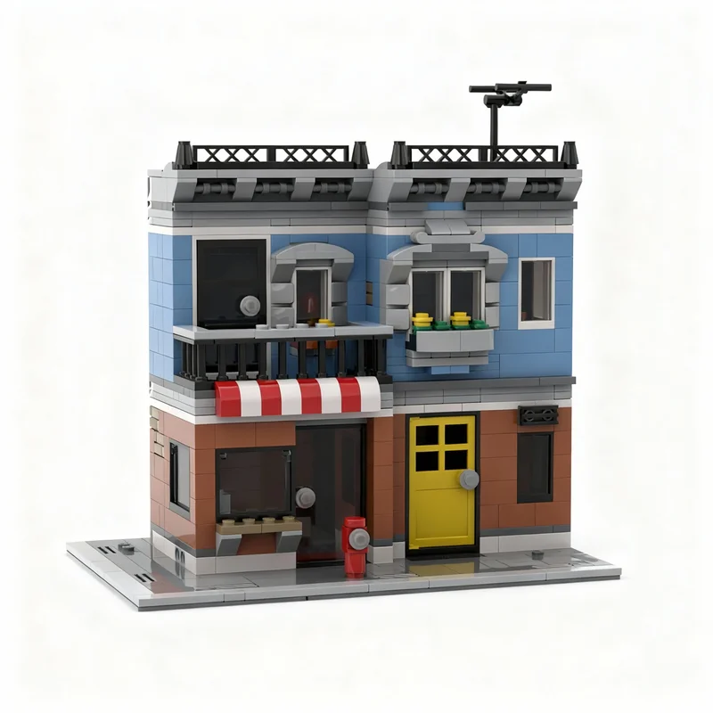 

653pcs MOC Modular Deli Corner Streetscape Model Building Blocks Construction Toy Christmas Gifts DIY Creative Idea Education