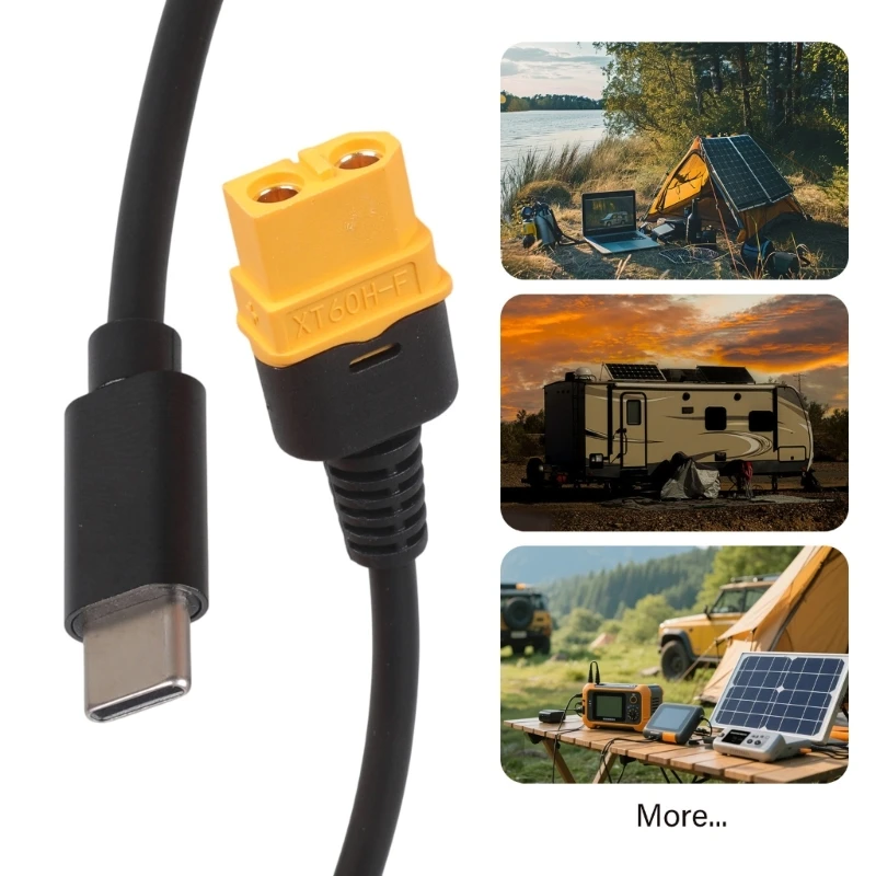 

Type C to XT60 Converters Cable 100W Output for FPV Equipment and Power Tool 896C