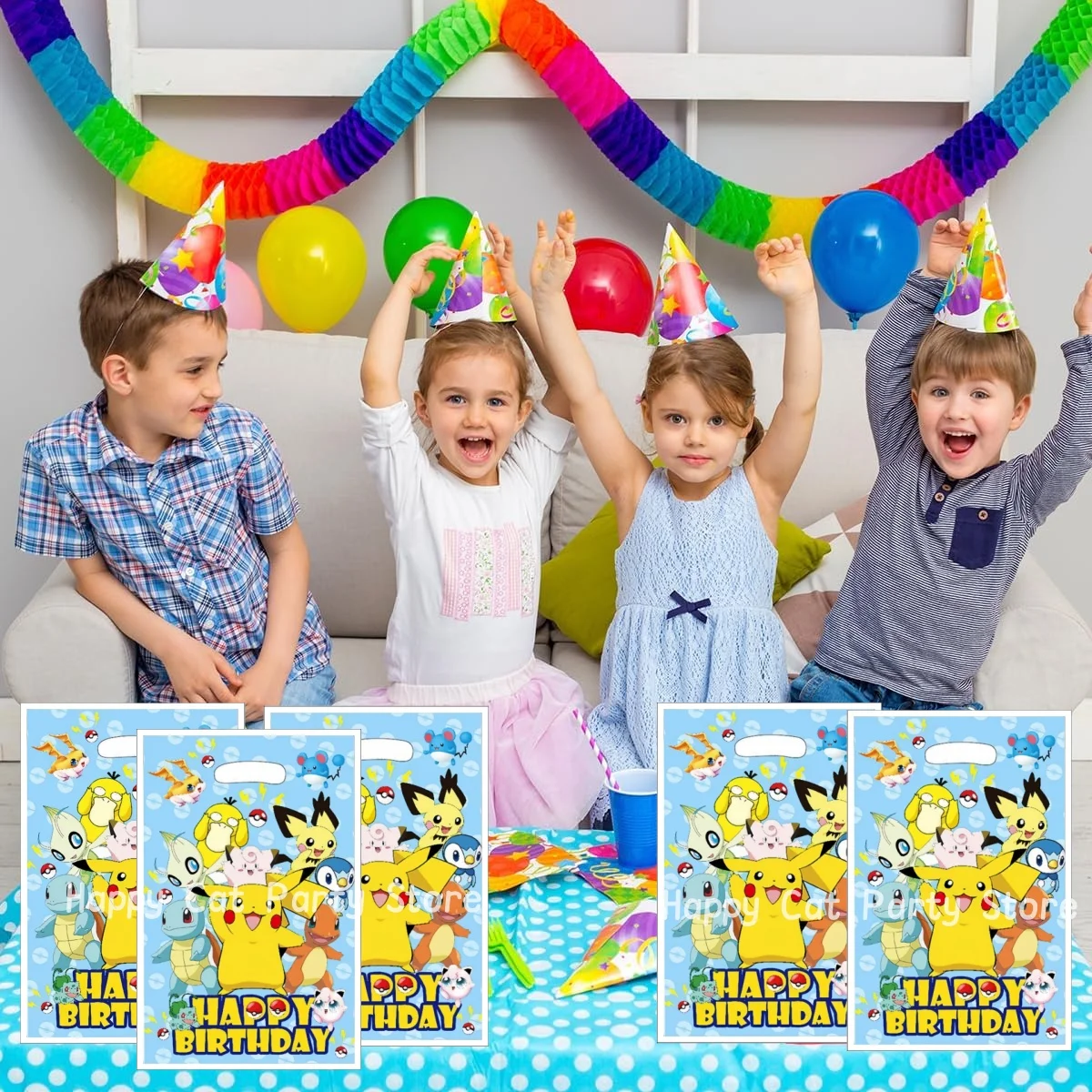 포켓몬 피규어 포켓몬 선물 가방 피카추 생일 선물 가방 피카추 캔디 가방 포장 어린이 파티... - 4