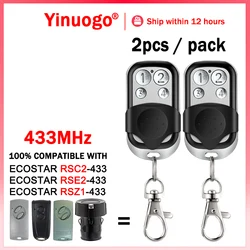 2pcs For ECOSTAR Garage Door / Gate Remote Control 433MHz Rolling Code ECOSTAR RSE2 RSC2 RSZ1 433 Hand Transmitter