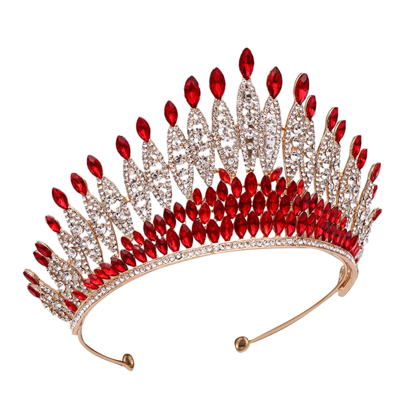 Diademas de boda para mujer, corona antideslizante con diamantes de imitación brillantes, decoración para la cabeza