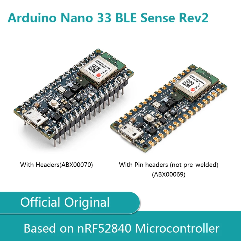 

Официальный Оригинальный Arduino Nano 33 BLE Sense Rev2 ABX00070 ABX00069 на основе микроконтроллера nRF52840