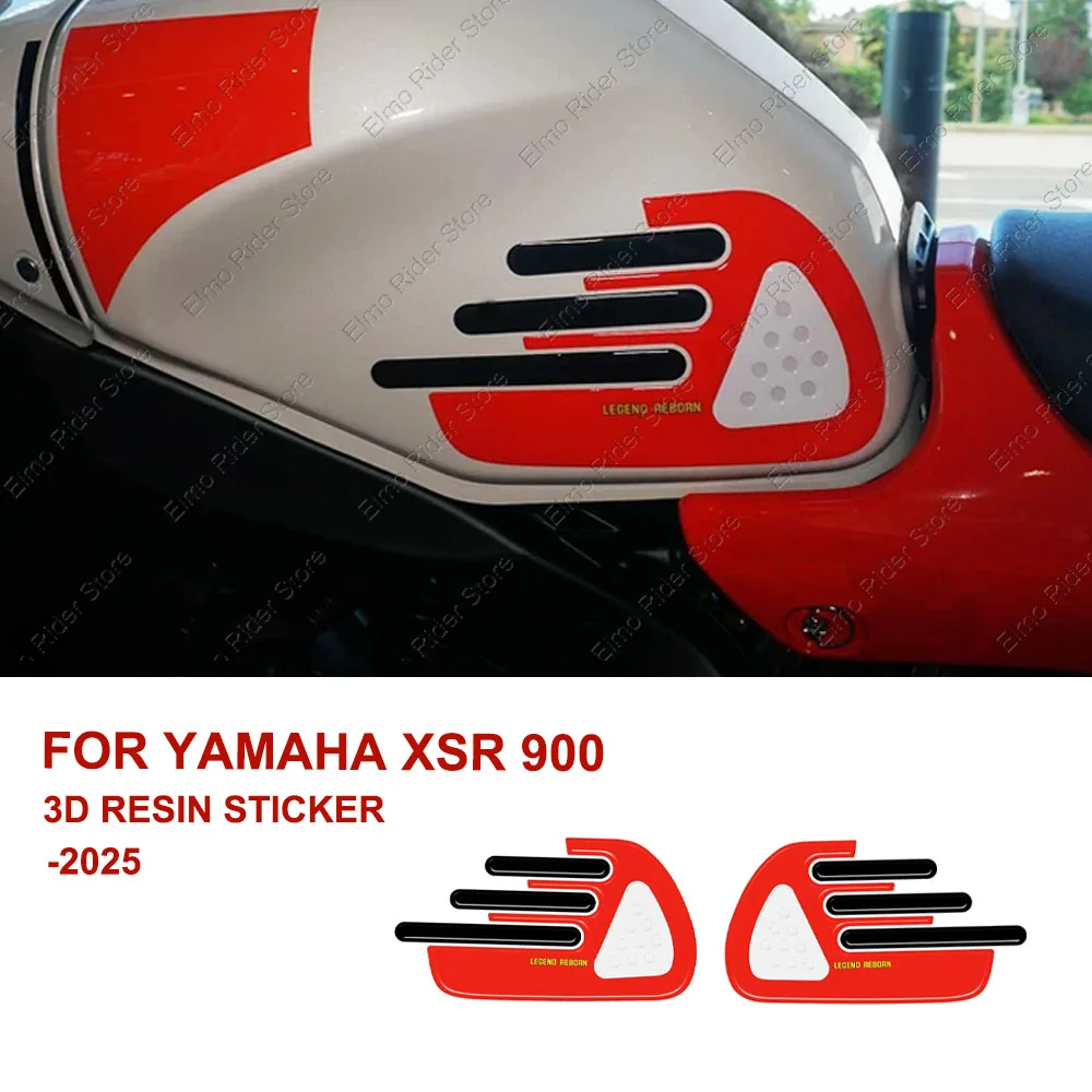 

For Yamaha XSR 900 2022-2025 Motorcycle Accessories 3D Epoxy Resin Fuel Tank Protection Stickers New Decorative Decal