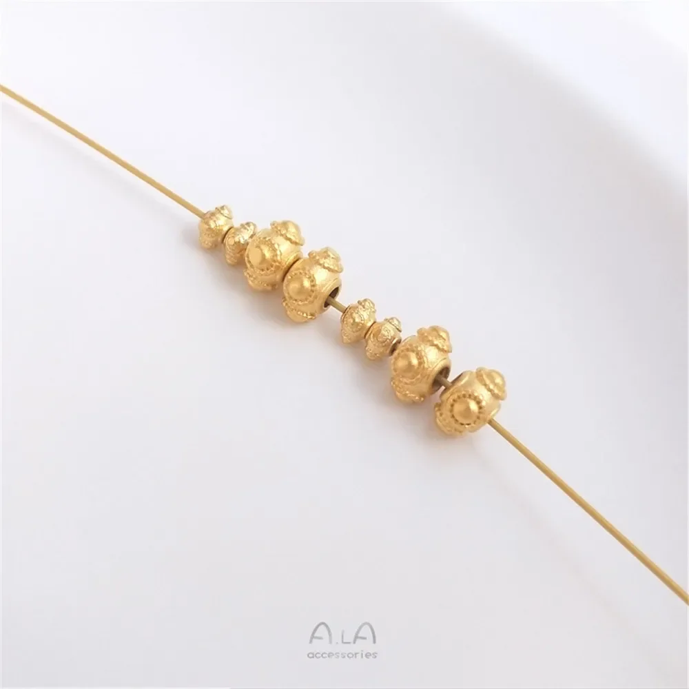 Ojos de libélula dorados y arena, cuentas divisorias de cuatro esquinas hechas a mano, accesorios de cuentas sueltas, cadena diy, materiales de cuentas de joyería