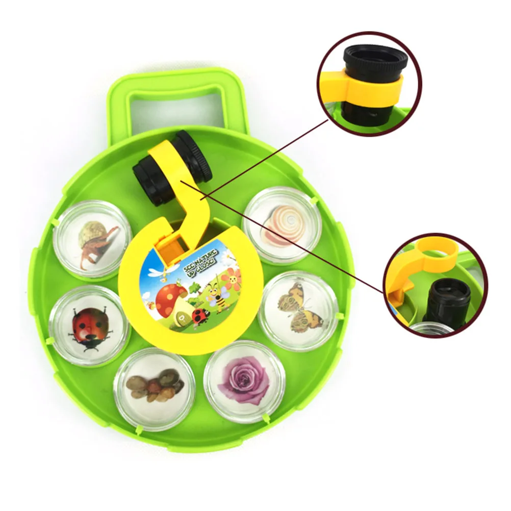 Microscopio per bambini Visualizzatore di piante per bambini Biologia Scienza Osservatore Apprendimento educativo Lente d'ingrandimento per lo sviluppo cognitivo
