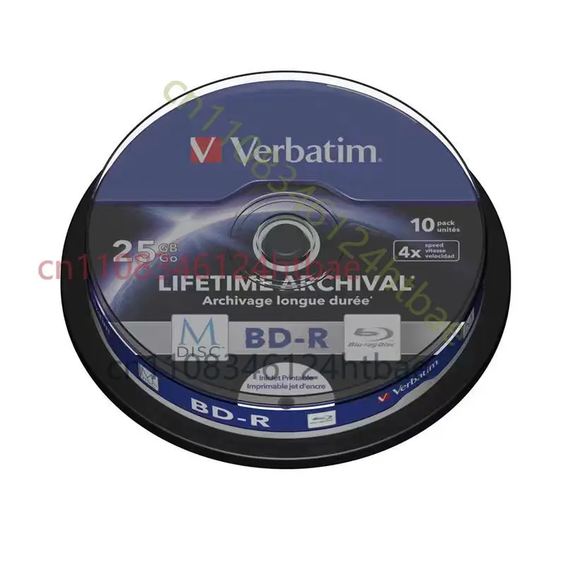 10Pcs M-DISC Mdisc BD-R 25GB 4X Permanent Recordable Blu-Ray Disc Storage Lifetime Archival Disc InkJet Printable