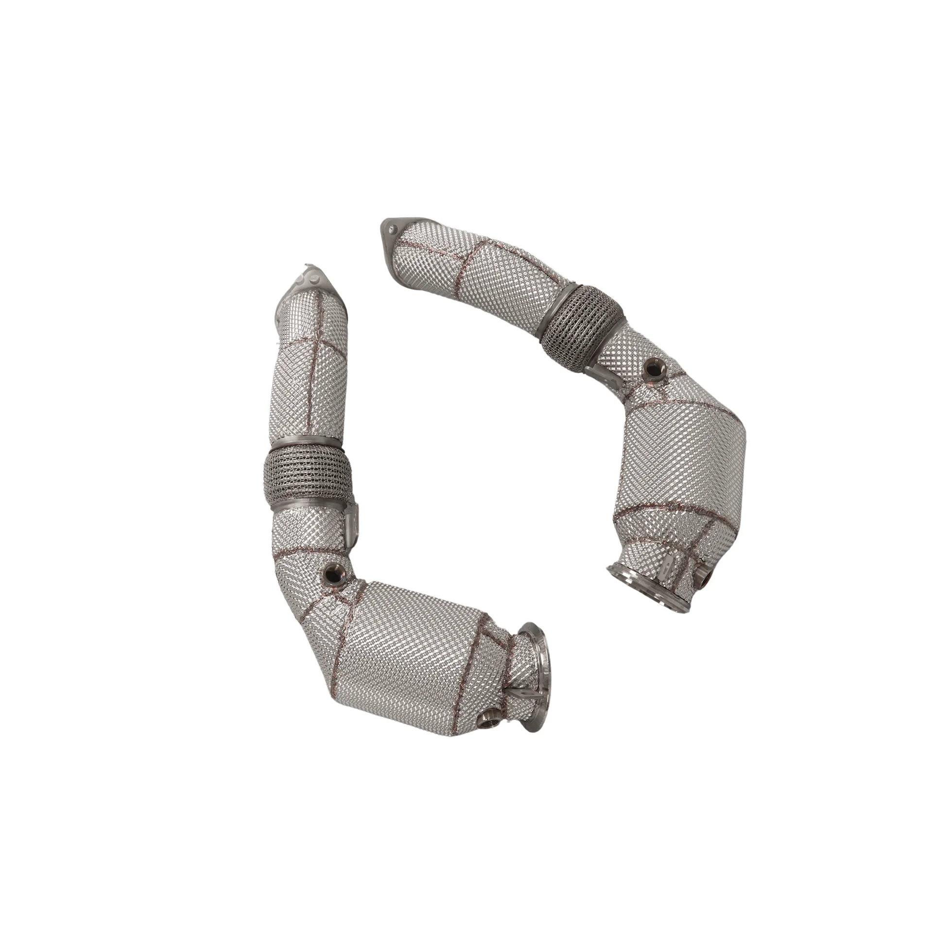 

YT Exhaust Catted Downpipe for BMW S63 X5M F85 X6M F86 4.4T 2015-2019 Stainless Steel with Heat Shield