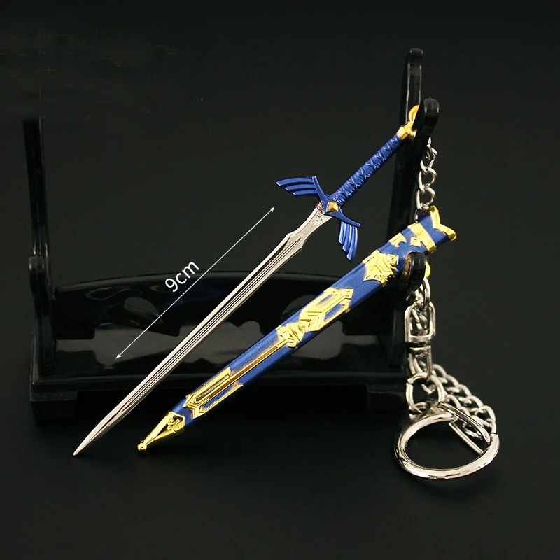 

Tears of The Kingdom Weapon Hero Link Master Sword Keychain The Hyrule Fantasy Game Peripheral 9cm Sword Gifts Toys for Boys