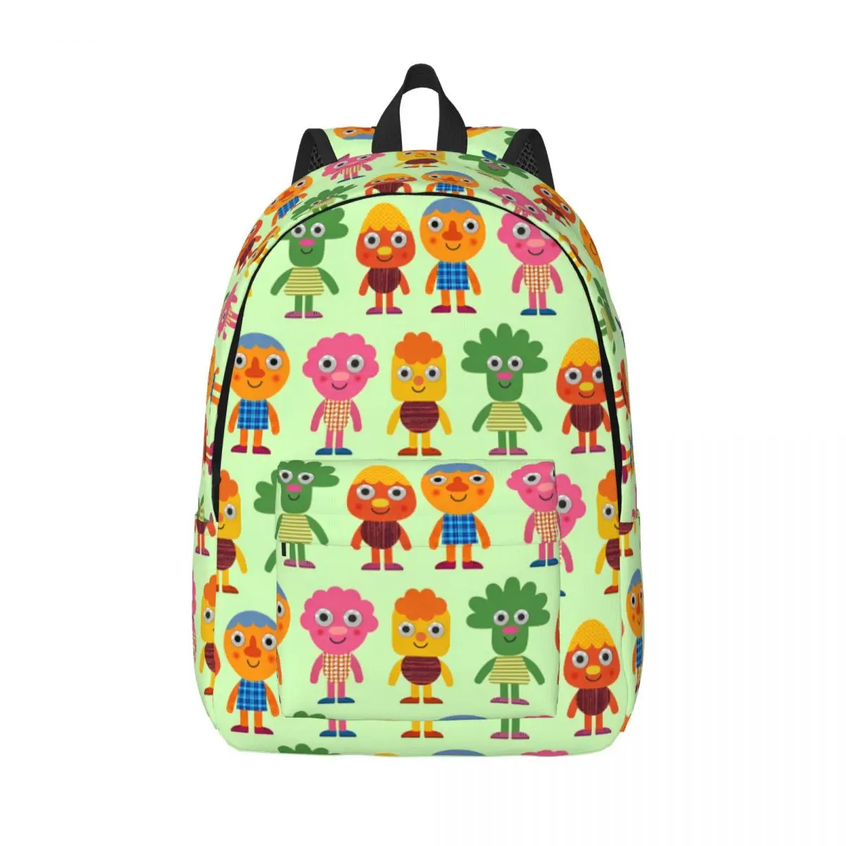 Noodle & Pals Micro Super Simple Fashion Backpack with Pocket High School Work Nursery Rhymes Songs Daypack College Canvas Bags