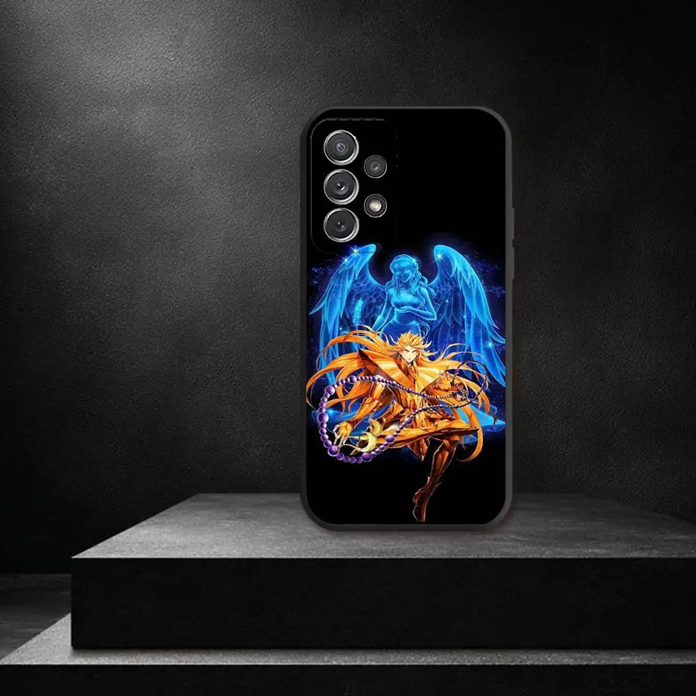 Funda de teléfono Saint-Seiya-Virgo Shaka para Samsung S 25,24,23,22,30,21,10,9,Ultra,Plus,Lite,FE,4,5G, funda blanda negra