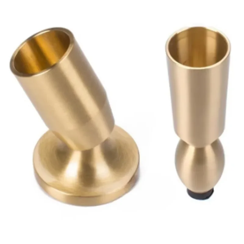 4 unidades de pés giratórios de latão copos ponta de manga para perna angular de mesa