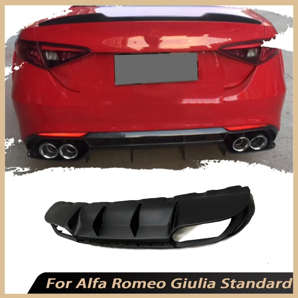 

Carbon Fiber Q Style Rear Lip Diffuser Spoiler for Alfa Romeo Giulia Standard 2017-2020 Rear Diffuser Chin Bumper Car Accessory