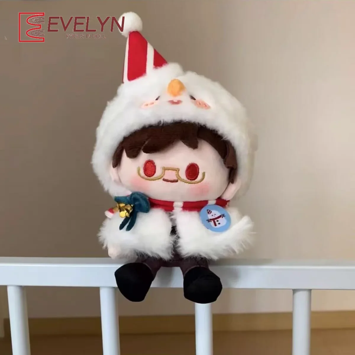 Evelyn New 10cm Plush Doll Clothes Warm Little Snowman Plush Cloak Accessories Replacement Clothing Love and Deepspace Xavier