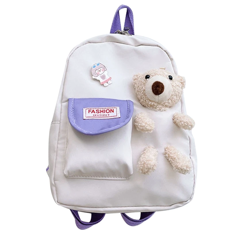 Urso desenhos animados brinquedo saco escola para a menina bonito crianças jardim infância mochilas crianças meninas