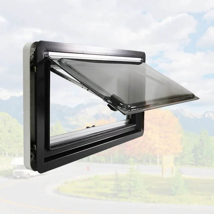 Factory Direct Sales Caravan Window 1450X550mm Motorhome Window Double Glazed Acrylic Glass RV Window