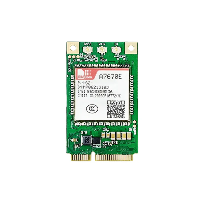 SIMCOM LTE-module A7670E-LASE-PCIEA A7670E-FASE PCIEA A7670SA PCIEA A7670G PCIEA 4G+2G+Voice+GPS(optioneel)