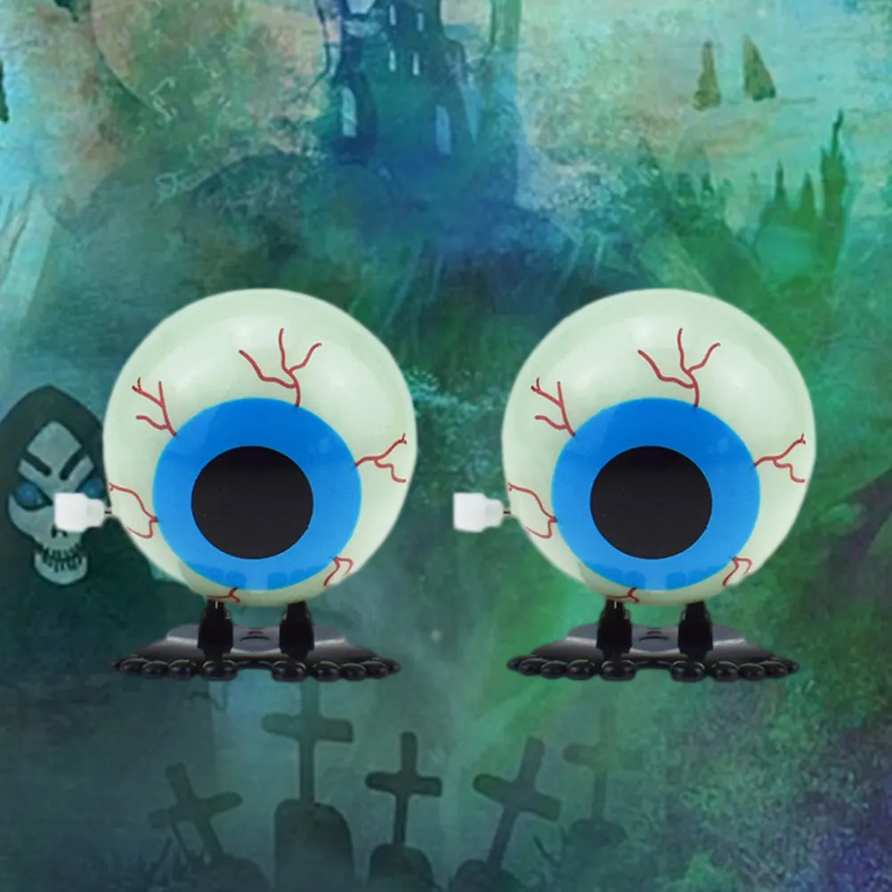 2Pcs Super Luminous Large Eyeball Halloween Plaything Cochain Detail Design Kids Cognitive Development Color Form Learning Funny