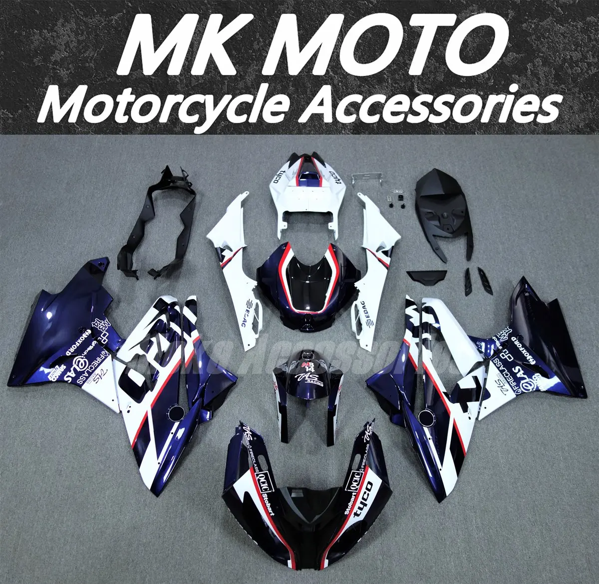 

Moke moto Motorcycle Fairings Kit Fit For S1000rr 2017 2018 Bodywork Set High Quality ABS Injection New Blue Black White