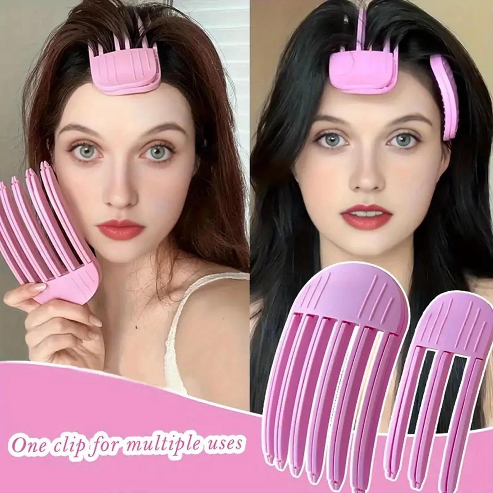 Women Portable Top Bangs Combs Professional Styling Comb for Daily Life Weddings Holidays School MIAO-US