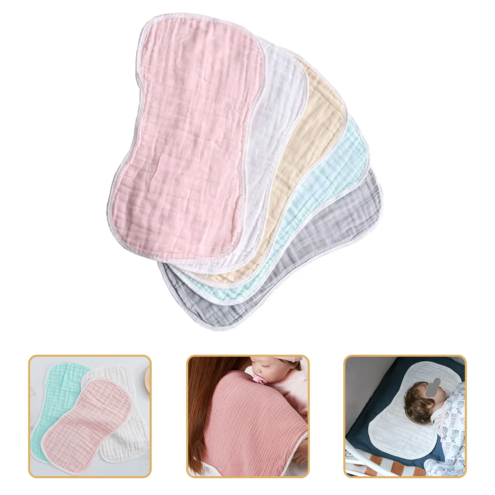 5 Pcs Baby Towels Burp Cloth Burping Cloths for Infant Newborn Bath 4600X2500X050CM Cotton Washcloth Toddler