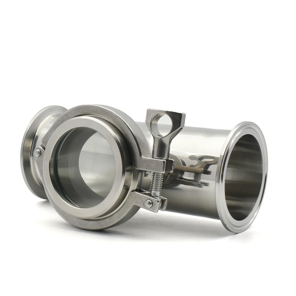 1.5' -4' Sanitary Flow Pipe Optic Diopter Tube Outer Diameter 38-102mm, SUS304 Stainless Steel Accessories Made By Ourselves