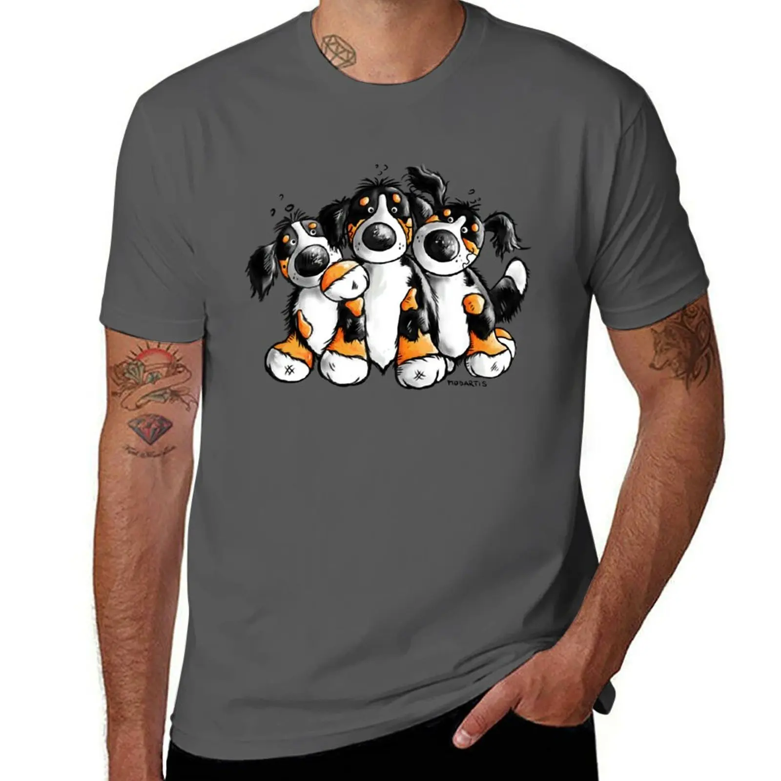 

Funny Bernese Mountain Dogs T-Shirt Simple Casual Short Sleeve Cotton T-Shirt