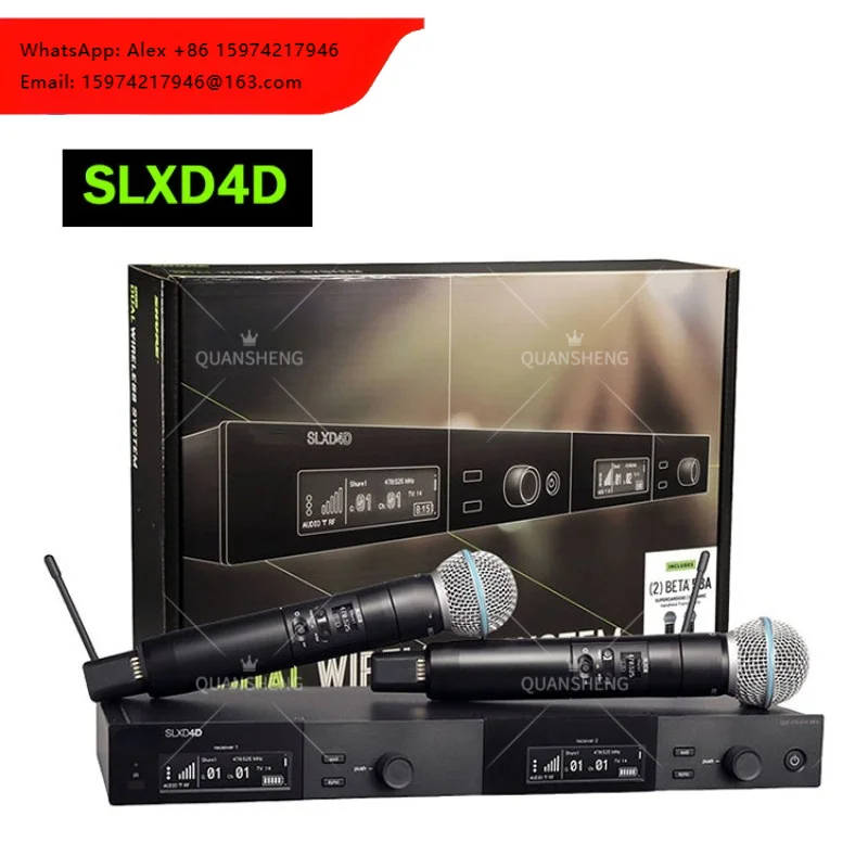 SLXD4D SLXD4 SLX24D Uhf Wireless True Diversity Dynamic Microphone Dual Channel Wireless Microphone System SLXD24D