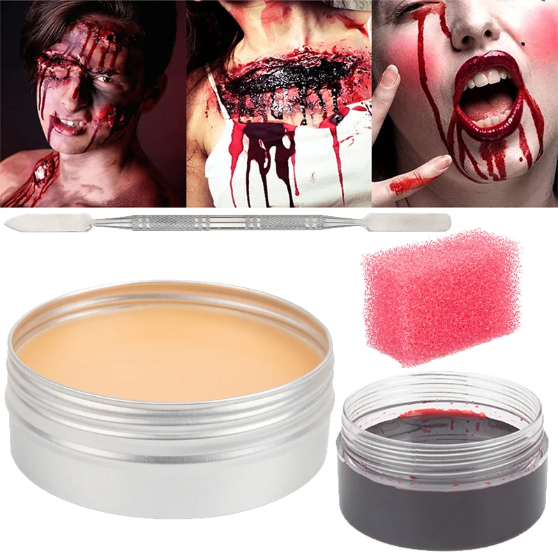 Narben wachs sfx Spezial effekte Make-up Wunde Haut Make-up Halloween gefälschte Nase Bühne Körperfarbe Phantasie gefälschte Wachs Körper Gesicht Malerei