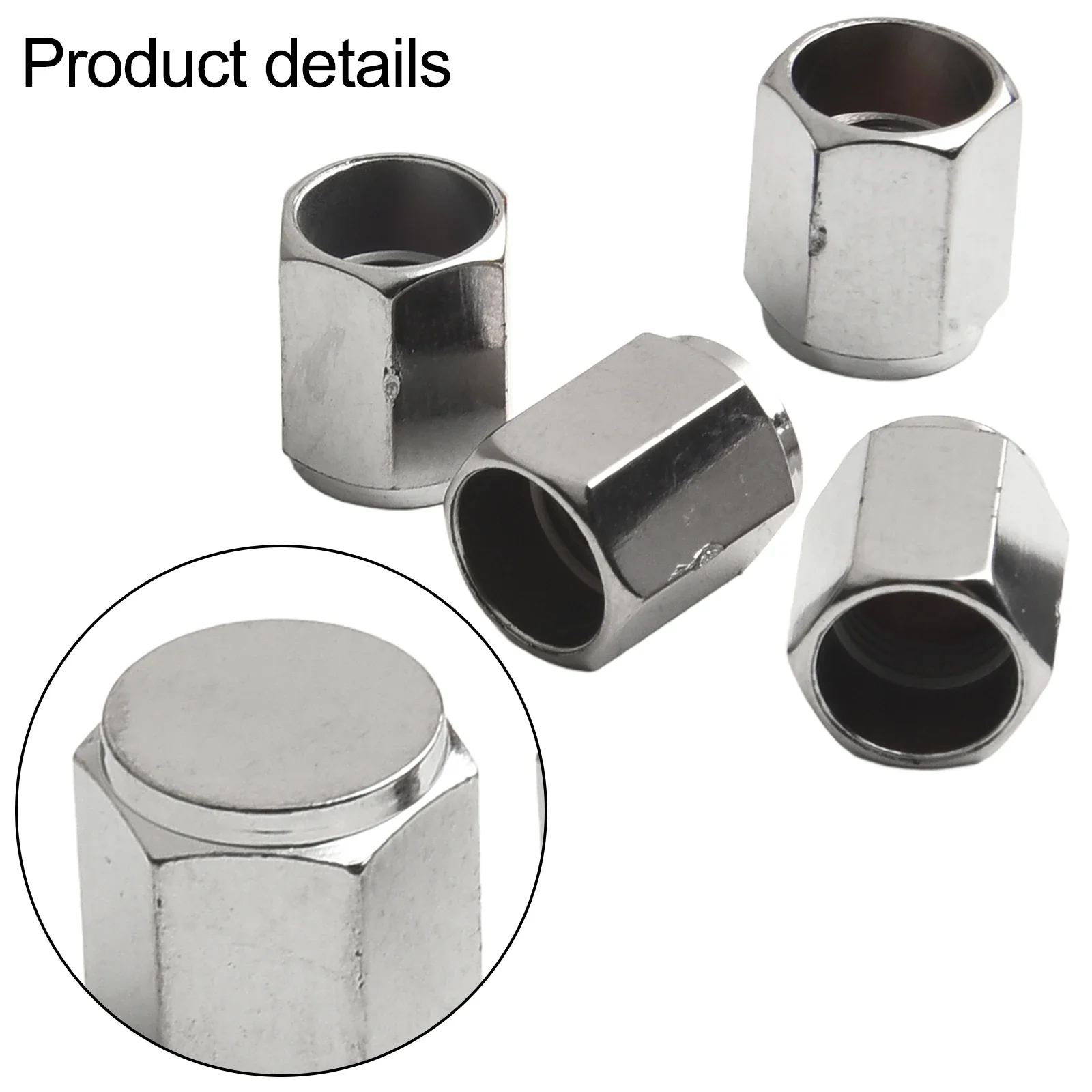 Set Di 4 Tappi Per Valvole Pneumatici In Acciaio Inox Per Lexus CT200h, ES350, LX570, RX350, IS350 – Ricambio OEM 90942-05042, Argento