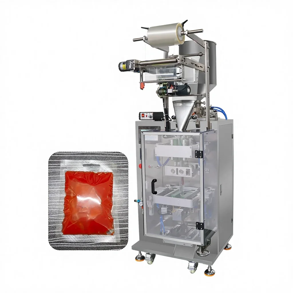 Honey Liquid Sachet Pouch Filling Wrapping Machine for Food PLC-controlled High-Speed Automatic Bag Sealer Film Plastic Options