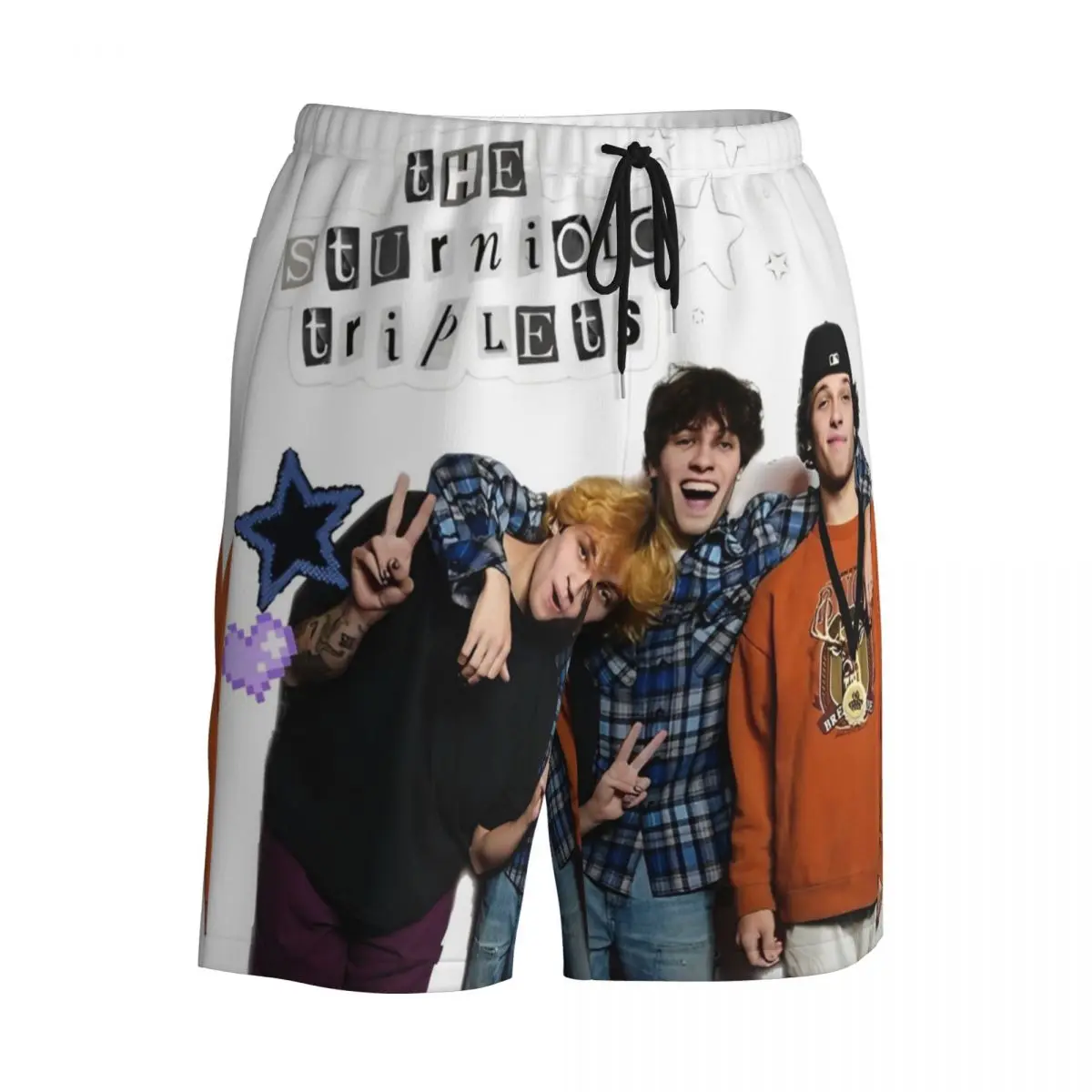 Sturniolo Triplets กางเกงขาสั้นฤดูร้อนเพลงท่องกางเกงขาสั้นชายหาด Quick Dry Vintage รูปแบบ Plus ขนาดกางเกงว่ายน้ํา