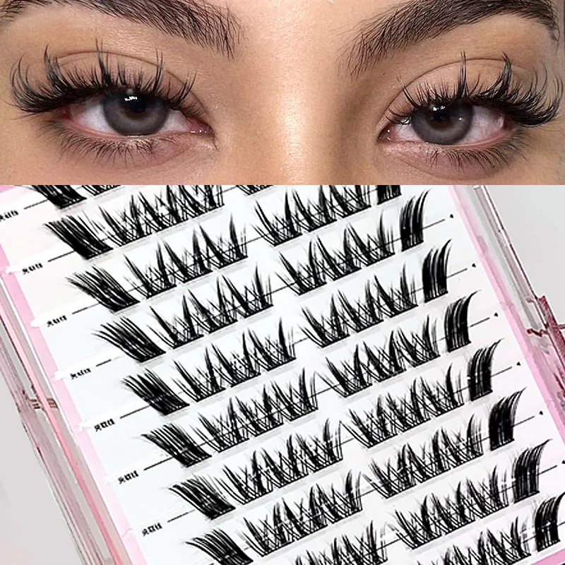 Gegebear False Eyelashes Glue-free Korean Style Natural Look 3D Soft Reusable Daily Makeup Fake Lashes